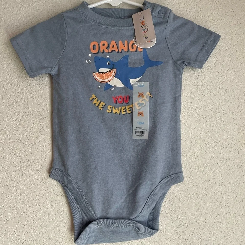 Garanimals Blue Shark Bodysuit size 12M-NWT